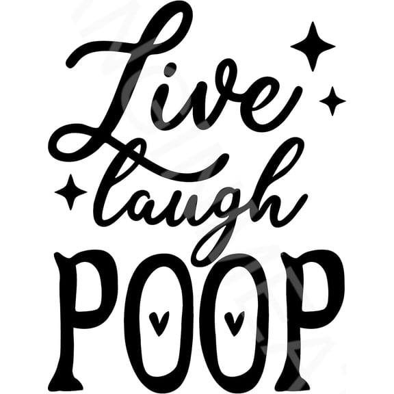 Live Laugh Poop Funny Bathroom Sign Weatherproof Aluminum 8" x 12"