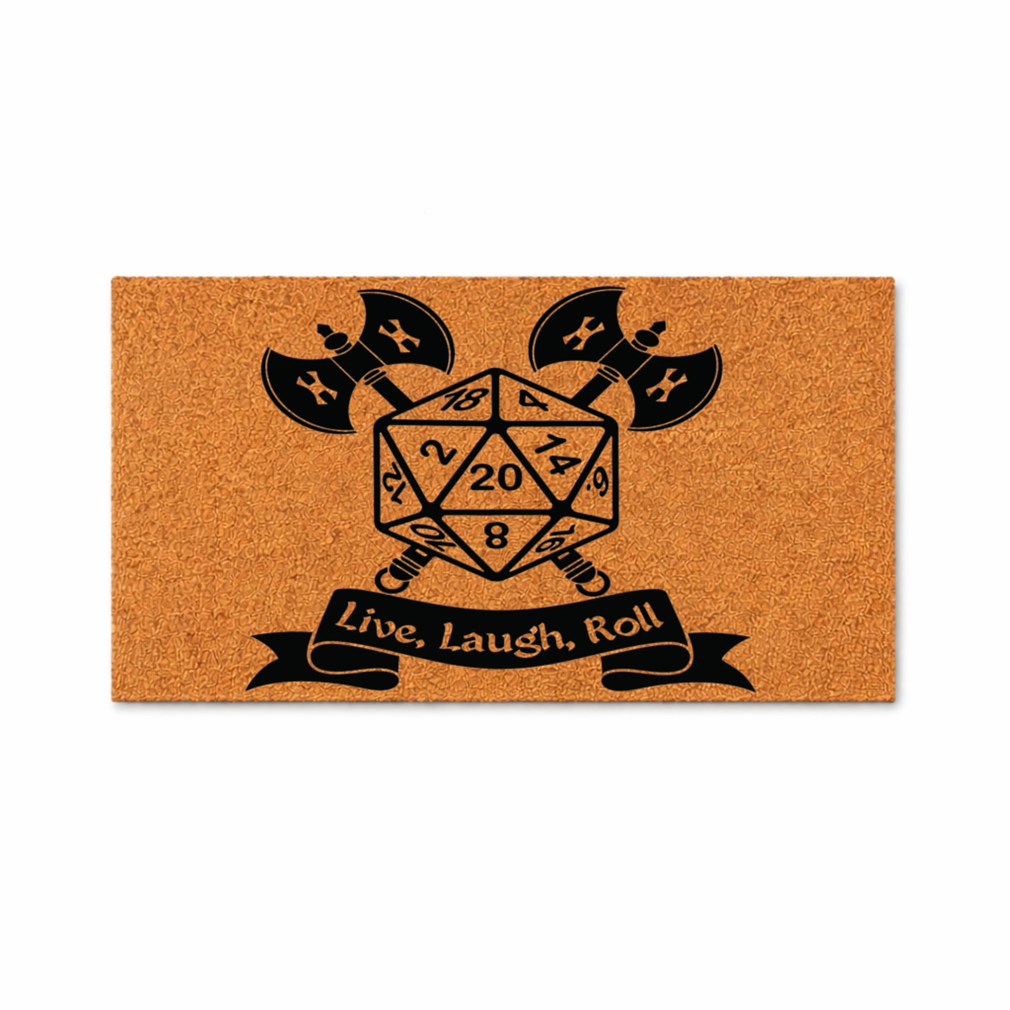 Rpg Rug Live Laugh Roll Doormat, DND Dice Welcome Mat, Funny Gamer Entry Rug ...