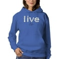 thumbnail image 1 of Live Life Daisy Lettering Hoodie Women -Image by Shutterstock, Female 3X-Large, 1 of 4