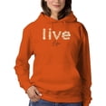 thumbnail image 1 of Live Life Daisy Lettering Hoodie Women -Image by Shutterstock, Female 3X-Large, 1 of 4