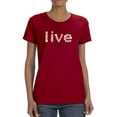 thumbnail image 1 of Live Life Daisy Lettering T-Shirt Women -Image by Shutterstock, Female Small, 1 of 4