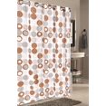 thumbnail image 1 of Live Life EZ Hook Fabric Shower Curtain with Built in Hooks (70" x 75") - Contempo Circles, 1 of 1
