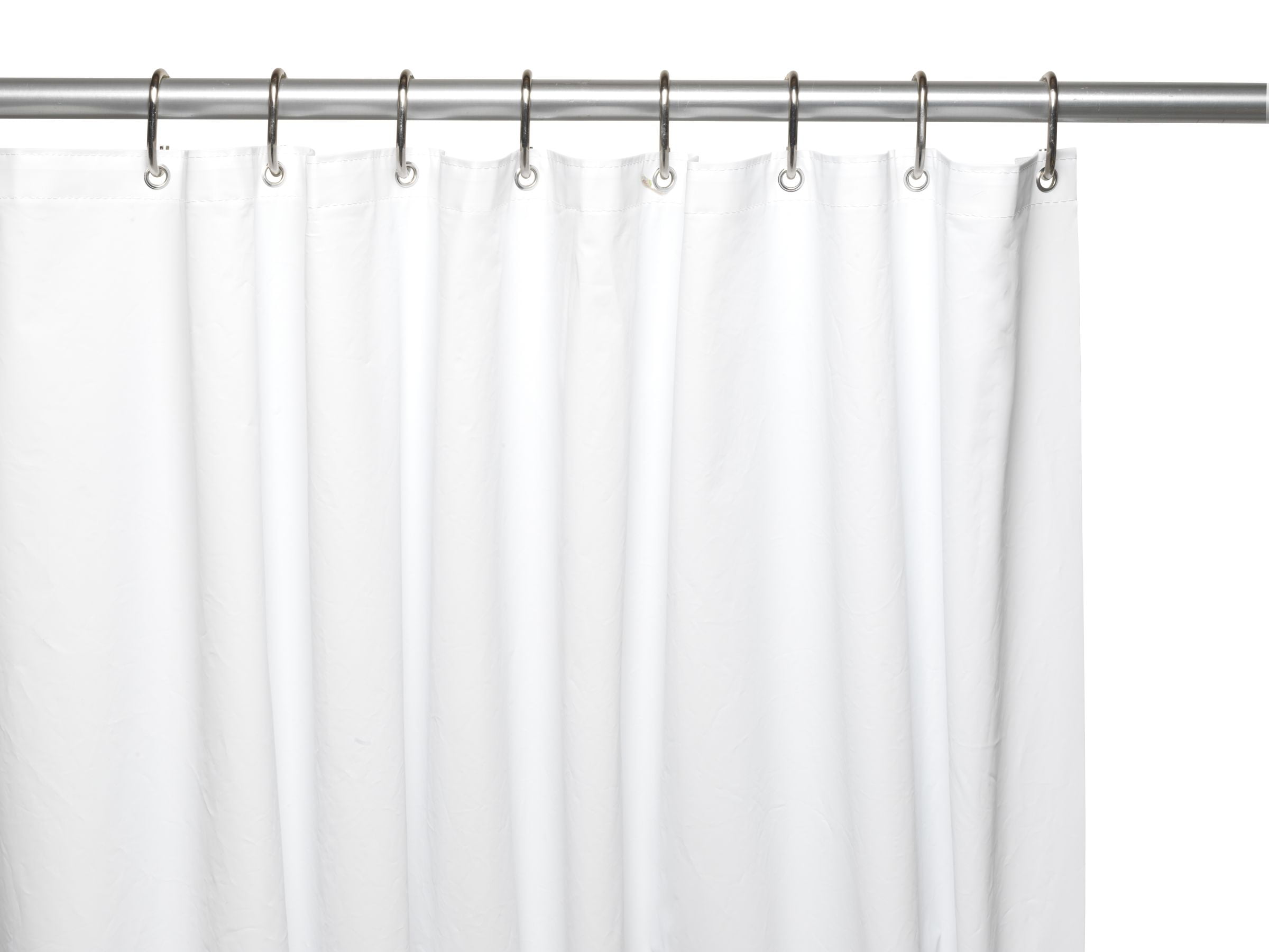 Live Life Extra Long and Extra Heavy 10 Gauge PEVA Non-Toxic Vinyl Shower Curtain Liner with Metal Grommets (72" x 84") - White