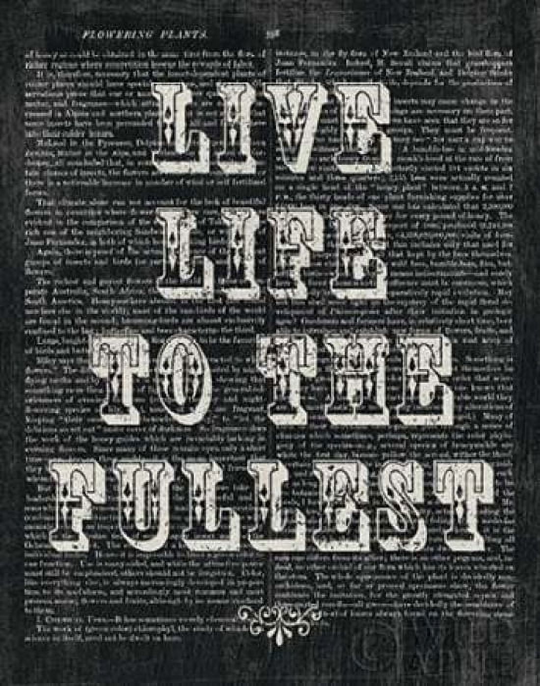 Live Life Floral Chalk Canvas Art - Moira Hershey (22 x 28)