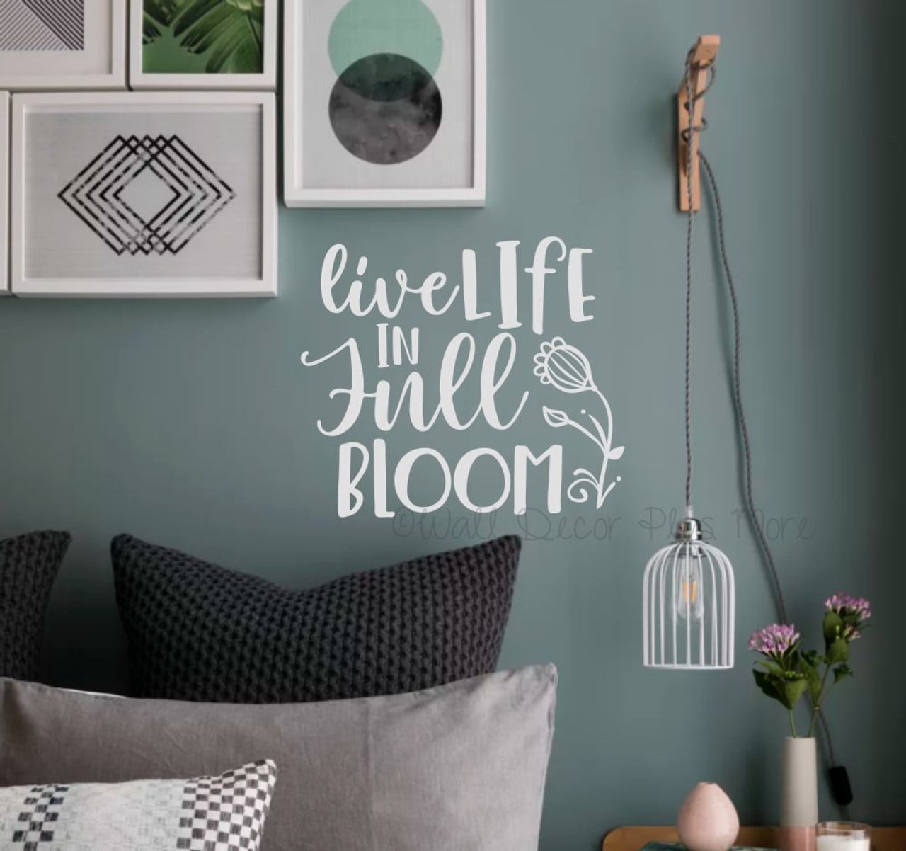 Live Life in Full Bloom Wall Sticker Decal Quotes- Word Art Decals for ...