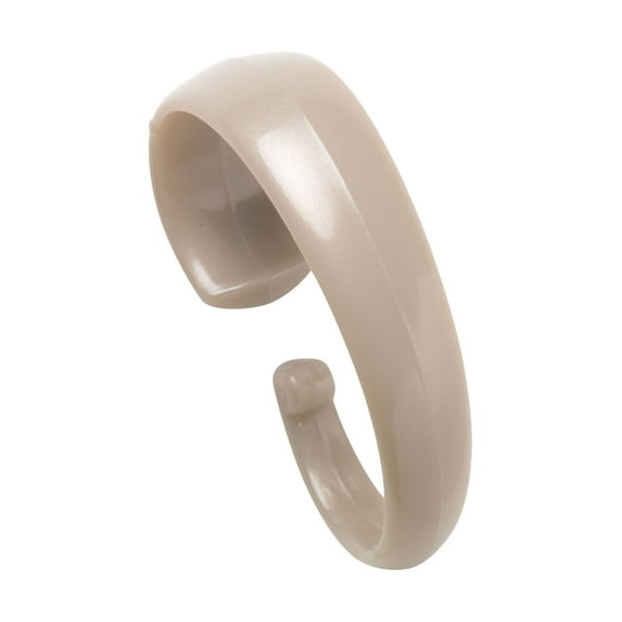 Live Life Hang Ease Set of 12 "C" Type Plastic Shower Curtain Hooks - Linen