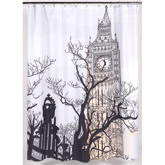 Live Life Heavy Weight Fabric Shower Curtain (70" x 72") - Big Ben
