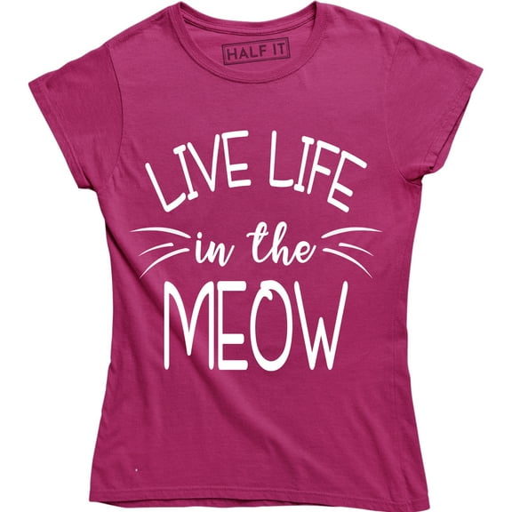 Live Life In The Meow Cat Lovers Pet Animal Rescue Kitchen T-Shirt