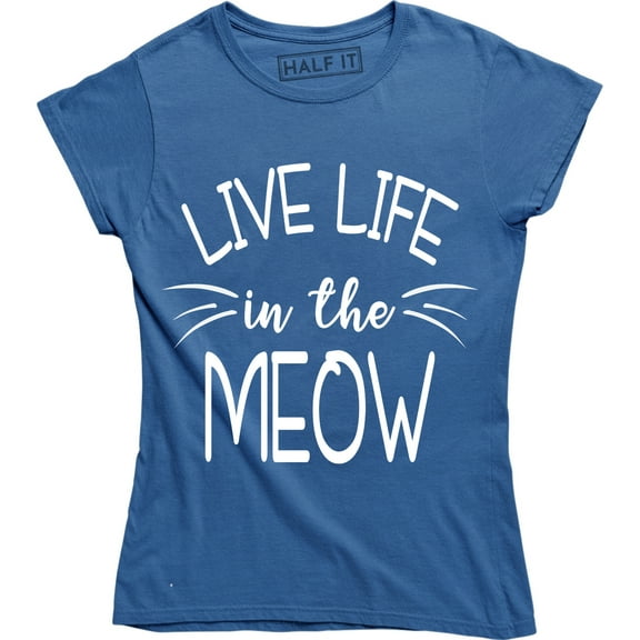 Live Life In The Meow Cat Lovers Pet Animal Rescue Kitchen T-Shirt