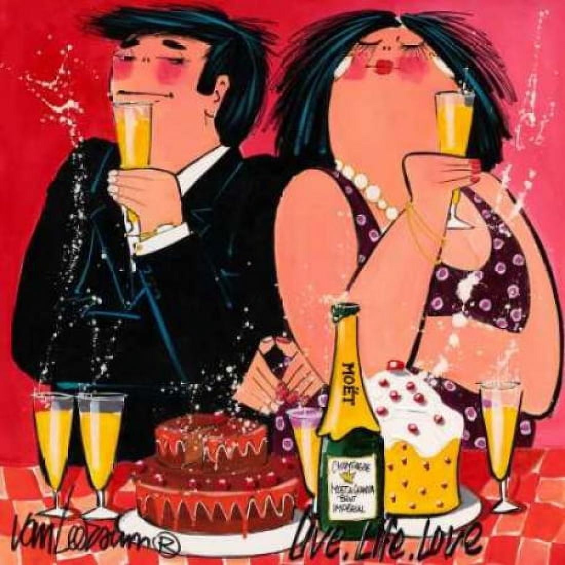 Live Life Love Canvas Art - El van Leersum (24 x 24)