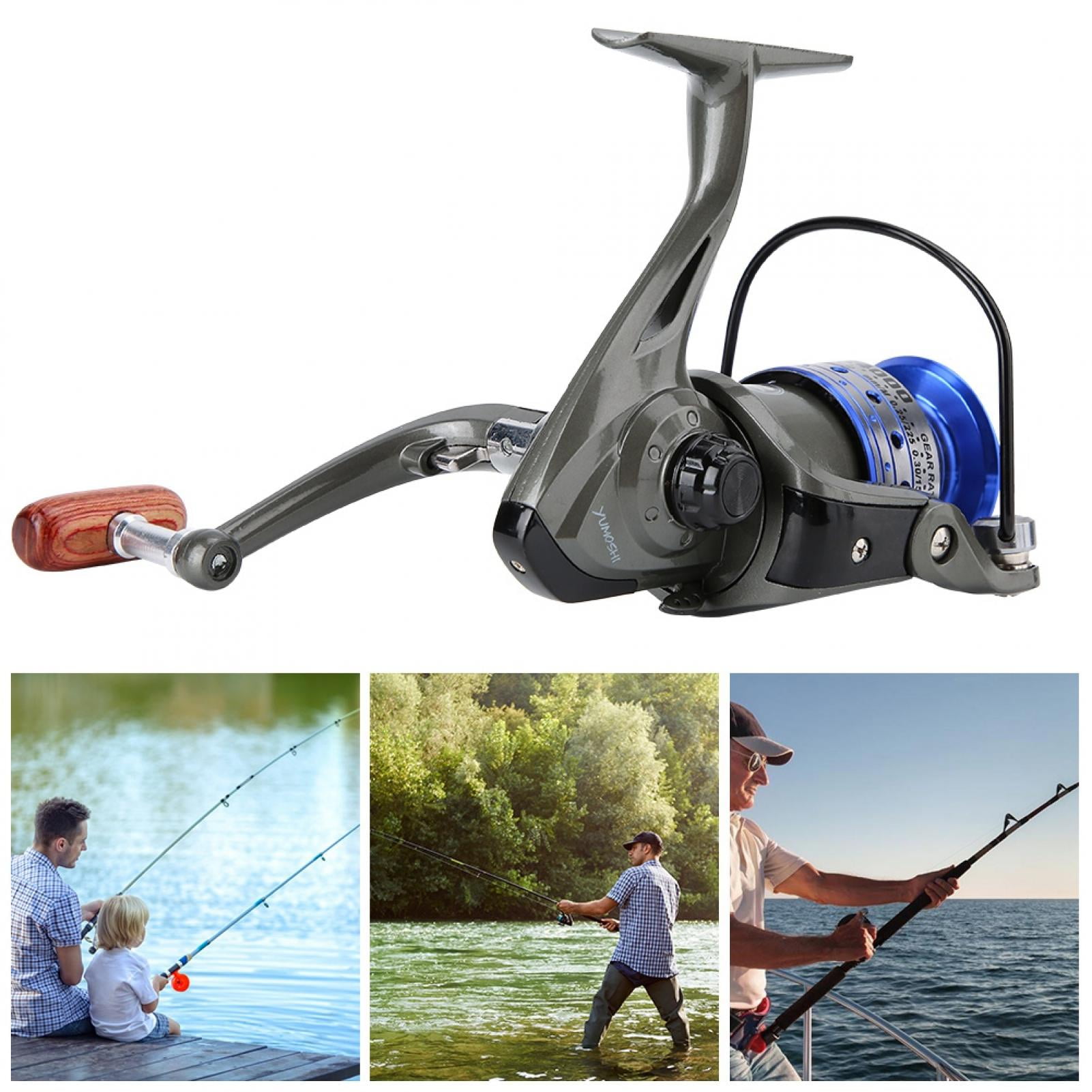 Live Liner Fishing Reel, Gray Blue Reel, Backstop Switch Metal Handle
