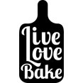 thumbnail image 1 of Live Love Bake - Beautiful Solid Steel Home Decor Decorative Accent Metal Art Sign, 1 of 3