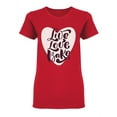 thumbnail image 1 of Live Love Bake  Shaped T-Shirt Women -Image by Shutterstock, Female Small, 1 of 2
