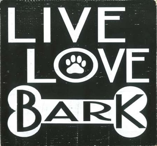Live Love Bark Canvas Art - Erin Deranja (24 x 24)