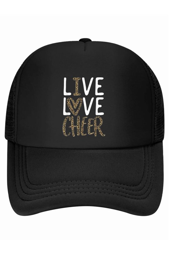 Live Love Cheer Girl Cheerleading Cheerleader Women Cheer Baseball Cap