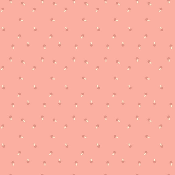 Live, Love, Glamp Mushrooms Blush (1yard)
