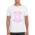 thumbnail image 1 of Live Love Inclusion Light Lettering Special Education T-Shirt, for men & women, up to size 5XL, 1 of 3