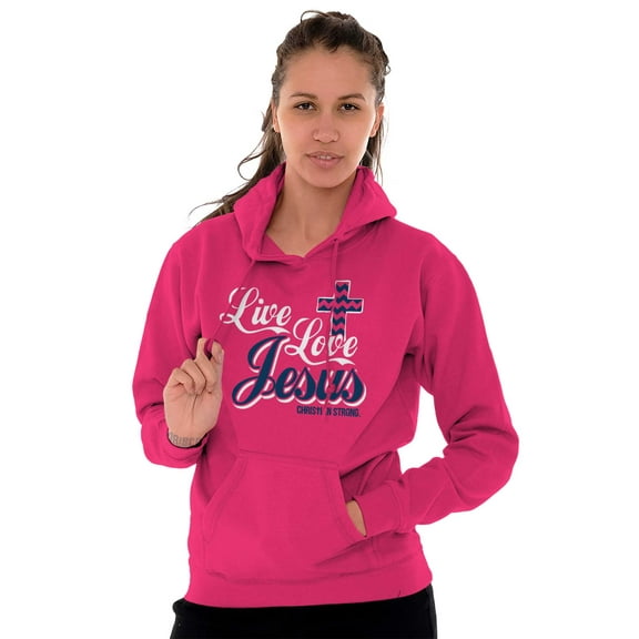 Live Love Jesus Christian Faith Hoodie Sweatshirt Women Men Brisco Brands S