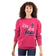 thumbnail image 1 of Live Love Jesus Christian Faith Sweatshirt for Men or Women Brisco Brands M, 1 of 6