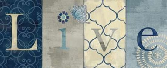 Live Love Laugh Navy I Canvas Art - Cynthia Coulter (10 x 20)