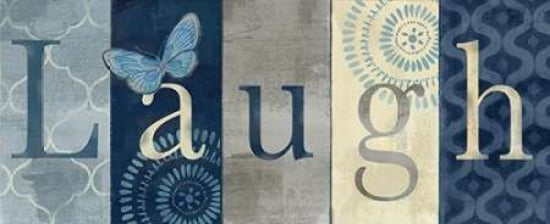 Live Love Laugh Navy III Canvas Art - Cynthia Coulter (10 x 20)