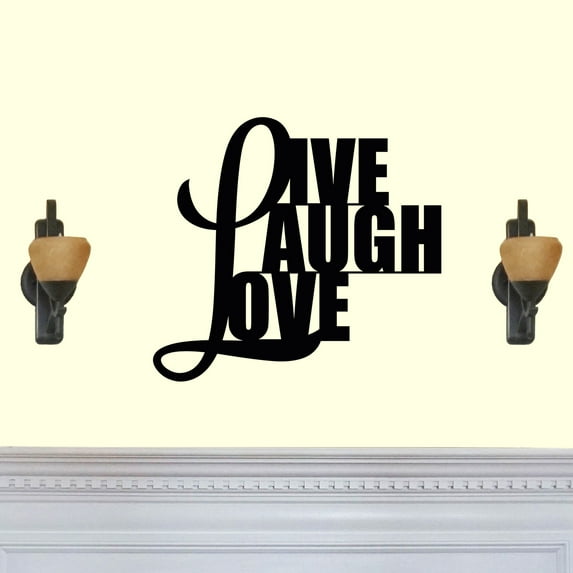 Live Love Laugh Word Art Laser Cut Solid Steel Decorative Home Accent Wall Sign Hanging