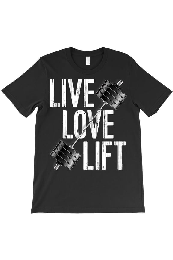 Live Love Lift Free Weight Powerlifting Barbell Tank Top Themed Themed H192 Unisex T-Shirt, Up to 5XL Available