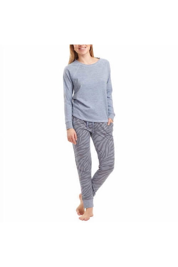 Ladies' 3-Piece Lounge Set, Blue Zebra Large