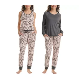 Live Love Lounge Ladies' 3-Piece Loungewear Sleepwear Set