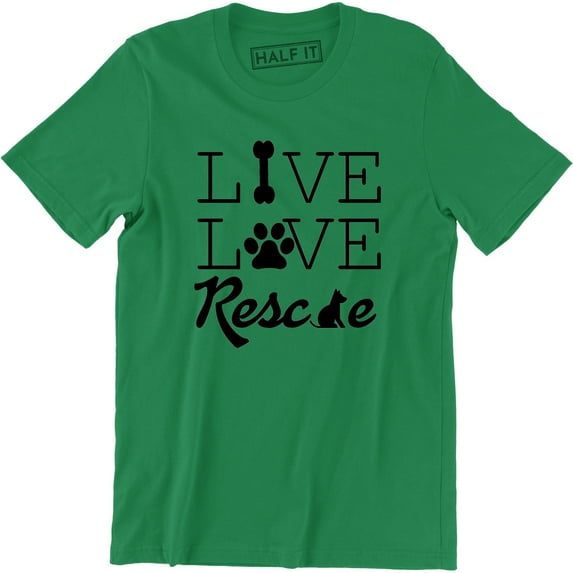 Live Love Rescue - Animal Rescue Pet Puppy Lovers Men's T-Shirt