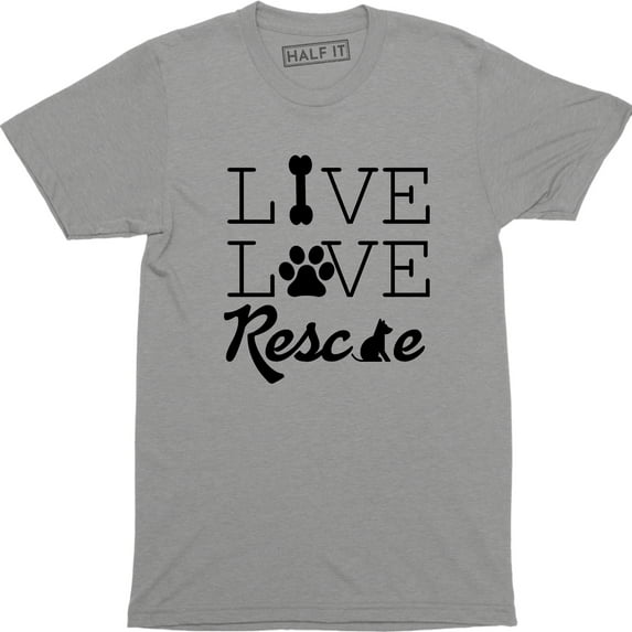 Live Love Rescue - Animal Rescue Pet Puppy Lovers Men's T-Shirt