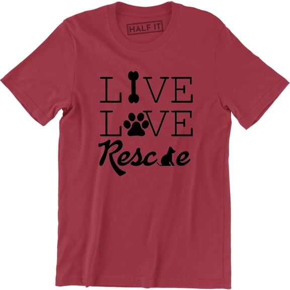 Live Love Rescue - Animal Rescue Pet Puppy Lovers Men's T-Shirt