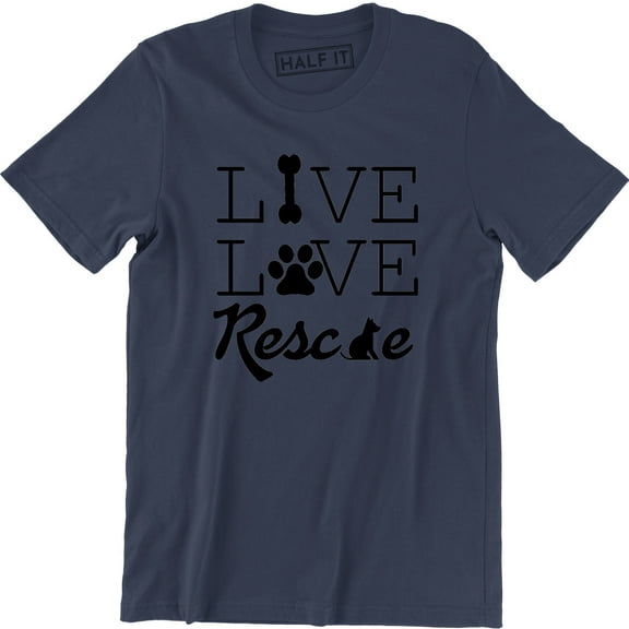Live Love Rescue - Animal Rescue Pet Puppy Lovers Men's T-Shirt