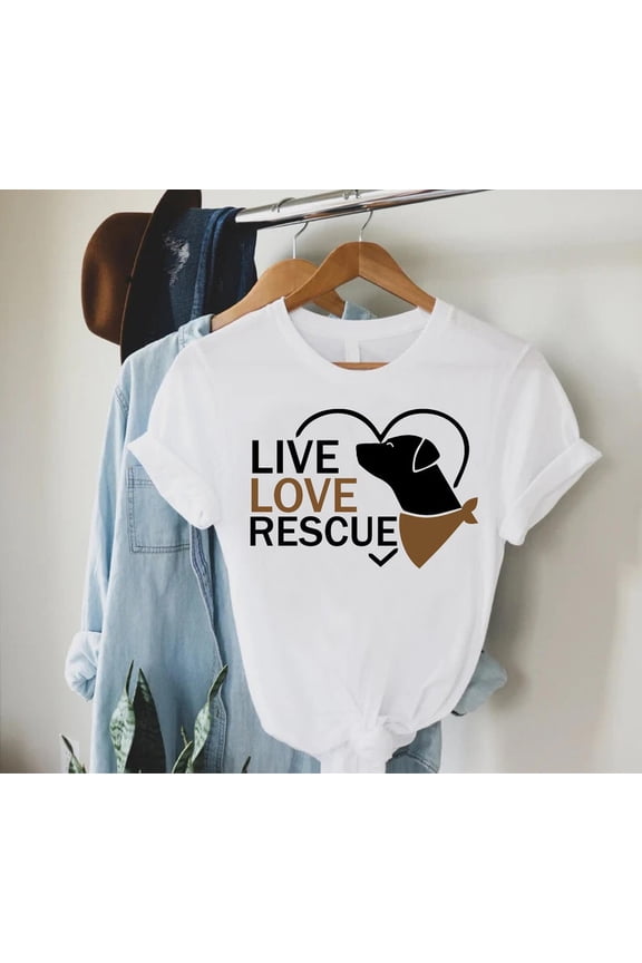 Live Love Rescue T-Shirt, Rescue Dog Shirt, Adopt Dog Shirt, Dog Lover , Dog Owner Shirt,Animal Lover Shirt,Don'T Shop Tee,Adoption