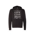 thumbnail image 1 of Live Love Shoot, All American Girl, Women's Hoodie, Gift For Her, Western Hoodies, Women's Country, Mom Gift, Country Hoodie, Southern, Black, LARGE, 1 of 1