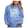 thumbnail image 1 of Live Love Softball Women Hoodie Large California Blue, 1 of 4