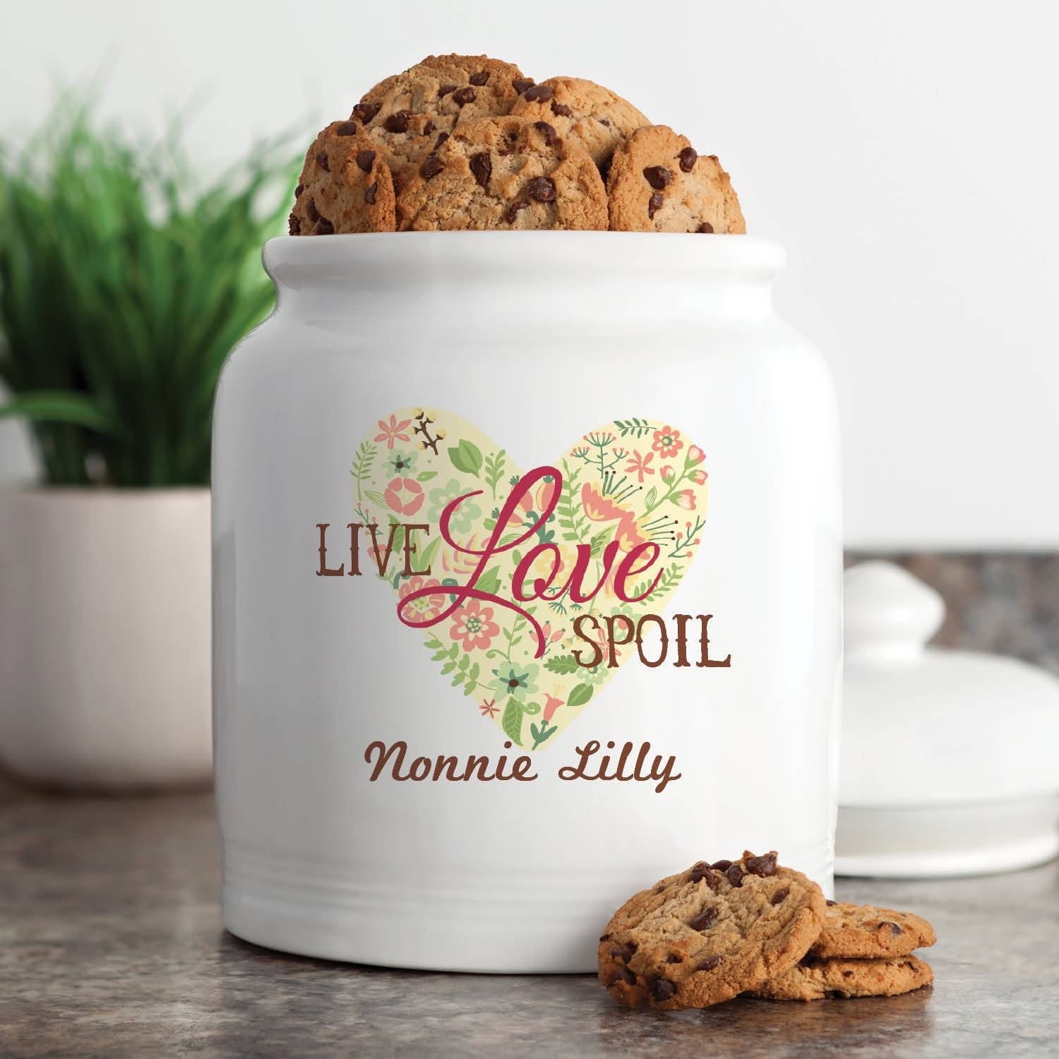 Live, Love, Spoiled Personalized Cookie Jar - Walmart.com