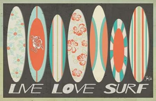 Live Love Surf Canvas Art - Shanni Welsh (12 x 18)
