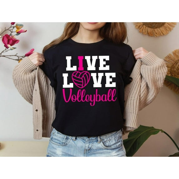 Live Love Volleyball Shirt, Game Day Shirt, Volleyball Shirt, Sport Cheer Sweater, Volleyball Player Sweatshirt, Volleyball Fan Shirt All Size S-5Xl
