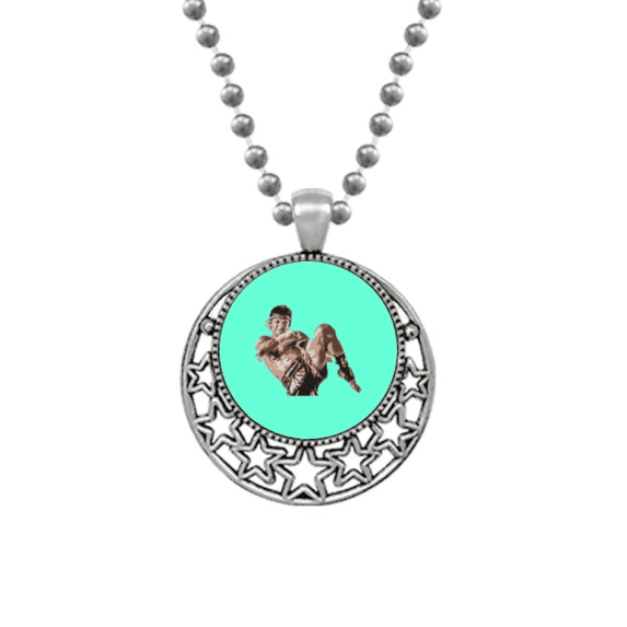 Live Muay Thai Martial Arts Competition Necklaces Pendant Retro Moon Stars Jewelry