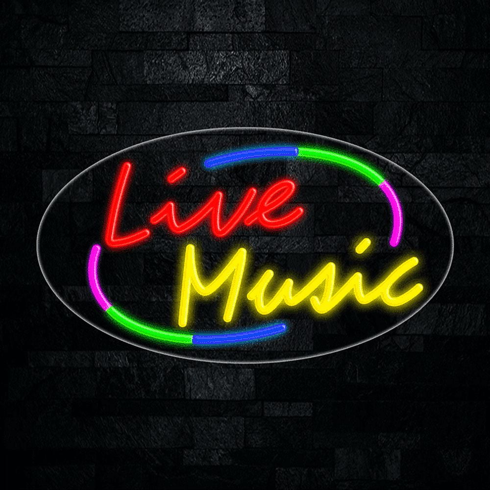 Live Music Neon Sign