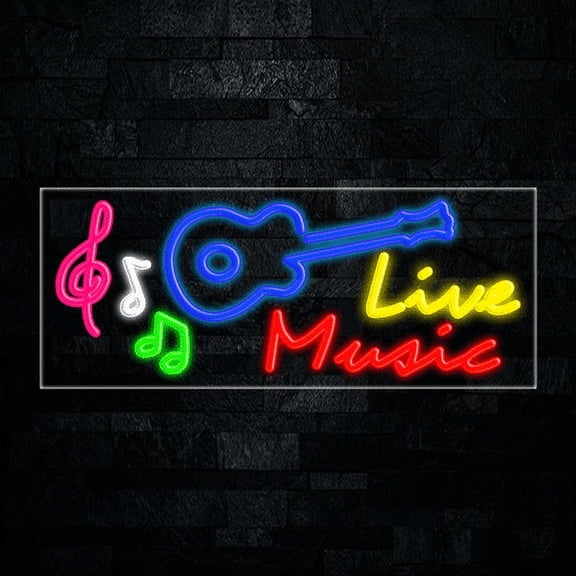 Live Music-LED Neon Sign 30"L x 12"H #30940