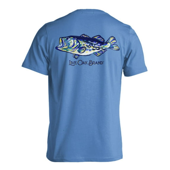 Live Oak Brand Painted Bass Fish Unisex Comfort Colors Pocket Short Sleeve T-shirt