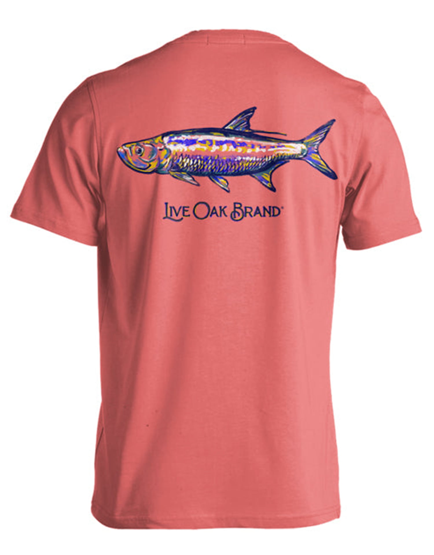 Live Oak Brand Painted Tarpon Fish Unisex Comfort Colors Pocket