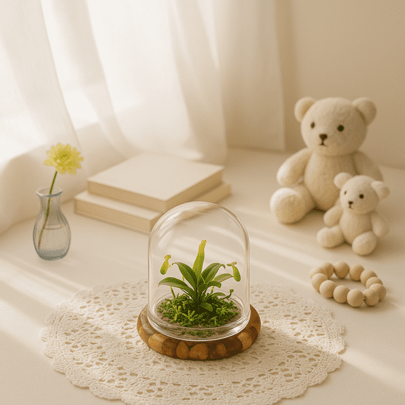 Live Pitcher Plant Terrarium, Nepenthes Tobaica with Moss, Must-have Home Dcor