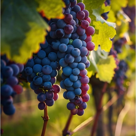 Live Plant - Concord Grape Vine Seedlings for Planting (3 Seedlings)