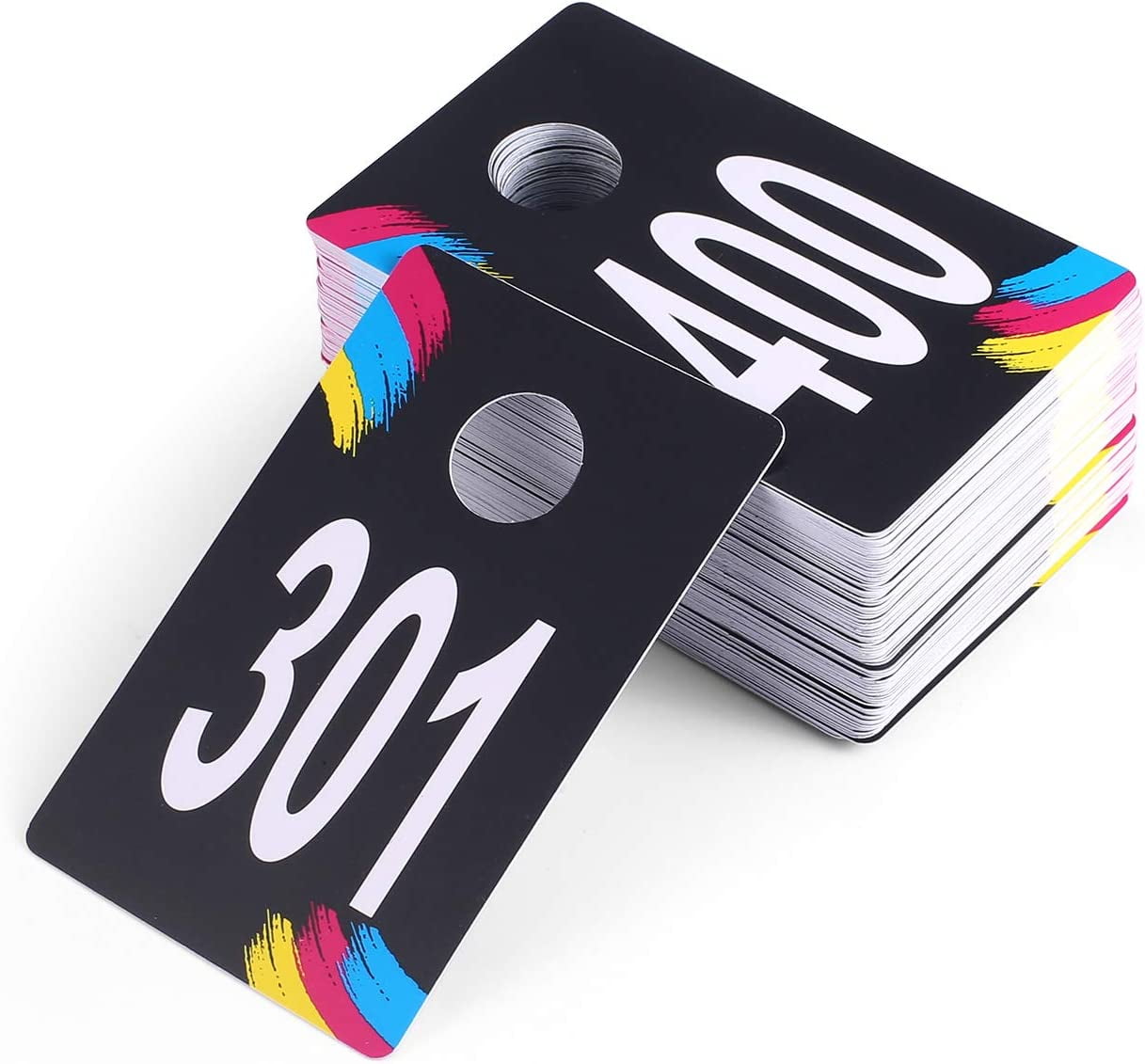 Live Plastic Number Tags, Normal and Reverse Mirror Image Coat Room Checks for Facebook Live, Reusable Lularoe Supplies, Hanger Cards for Clothes, 100 Consecutive Numbers, (301-400)