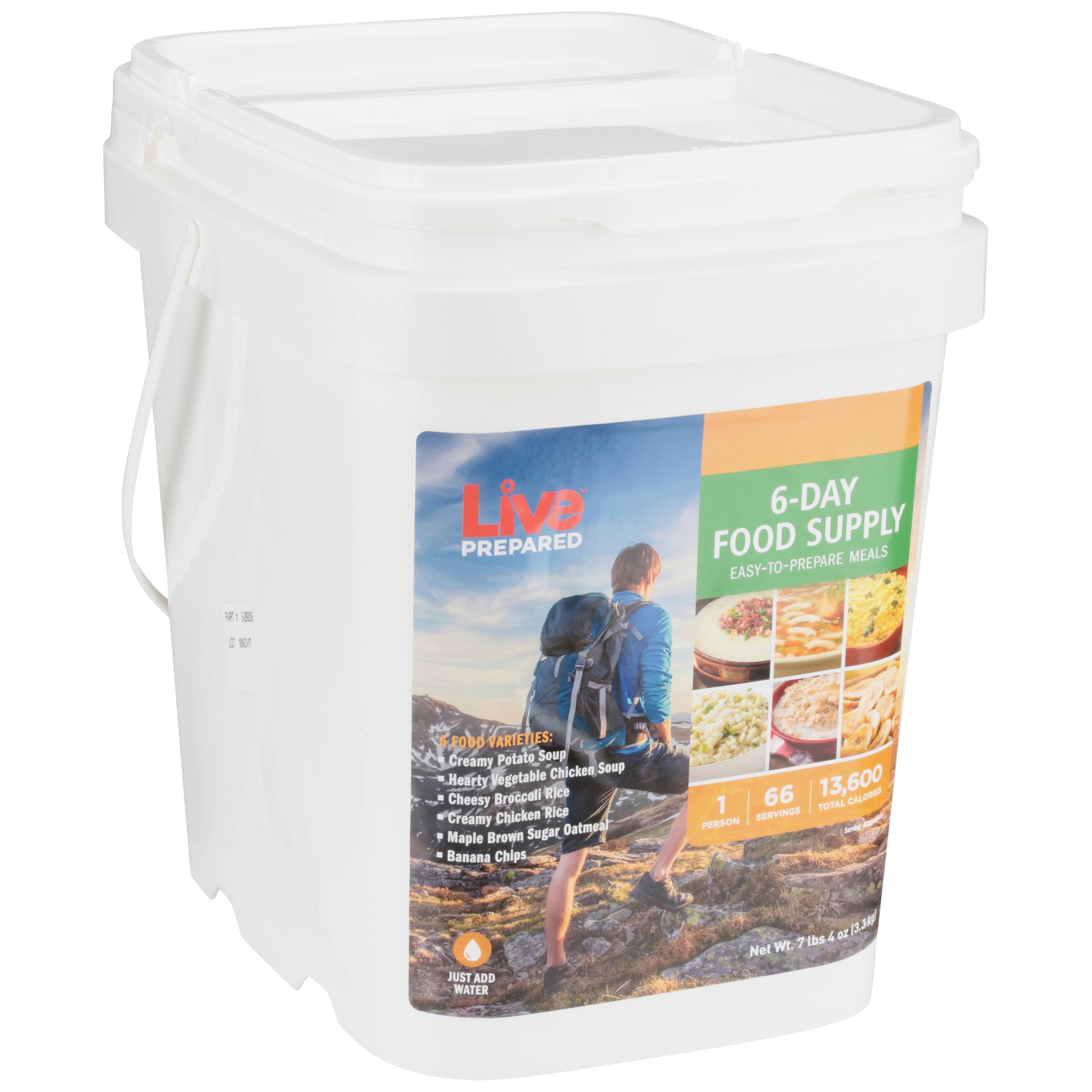 Live Prepared 6Day Emergency Food Supply Pail