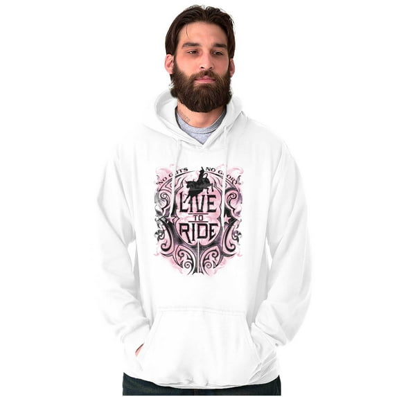 Live Ride Rodeo American Cowboy Men's Big & Tall Graphic Hoodie Brisco Brands 3X