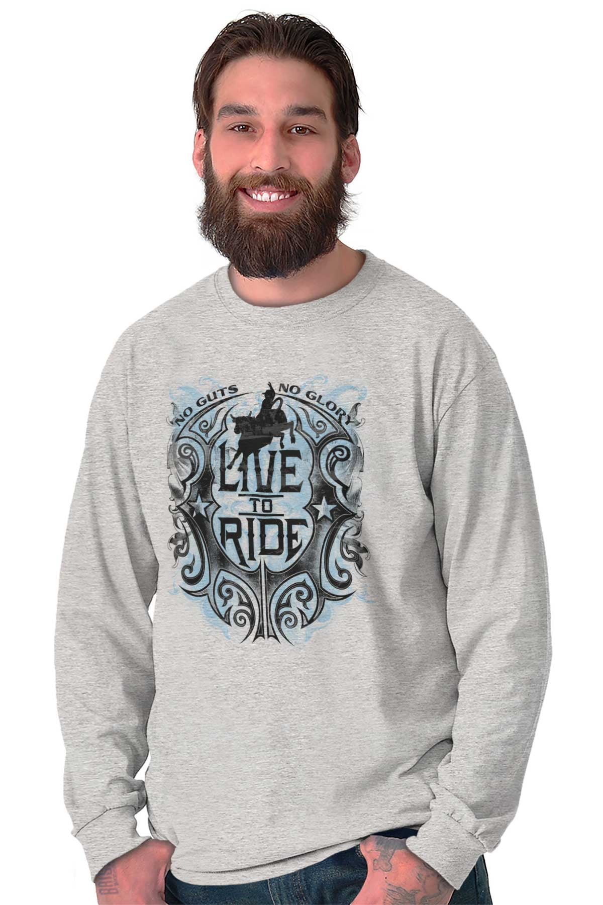 WESTERN RODEO COWBOYS LONG SLEEVE TEE